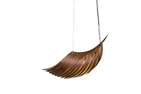 One Light Pendant in Soft Bronze w/Gold Leaf (102|NSH8323SFBZ)