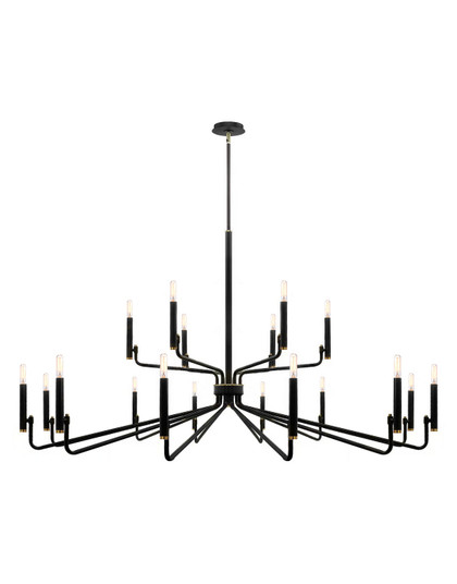18 Light Chandelier in Matte Black w/ Brass (102|NSH8186MBBR)