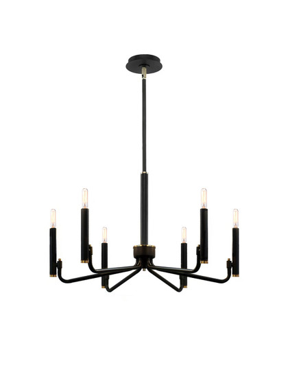 Six Light Chandelier in Matte Black w/ Brass (102|NSH8183MBBR)
