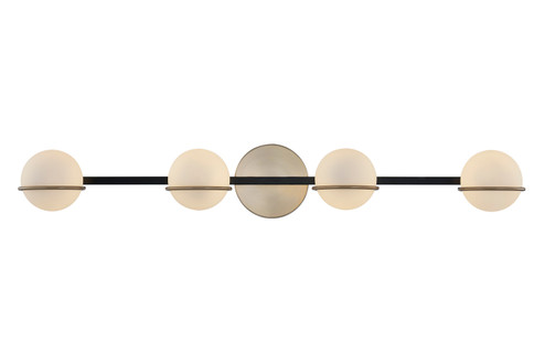 Fusion LED Bath Bar in Matte Black w/ Brass (102|FSN4164OPALMBBR)