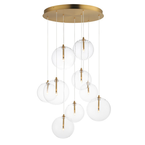 Global LED Pendant in Natural Aged Brass (86|E2507718NAB)