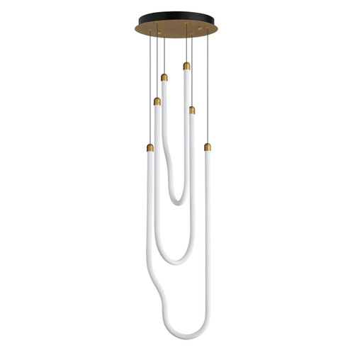 Soleil LED Pendant in Natural Aged Brass (86|E24983NAB)