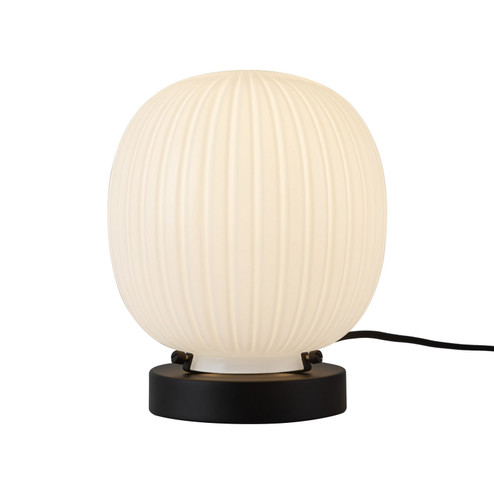 Cherise One Light Table Lamp in Matte Black/Glossy Ribbed Opal Glass (452|TL579107MBGR)