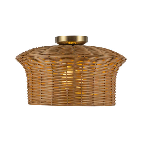 Kai One Light Semi-Flush Mount in Brushed Gold (452|SF641016BG)