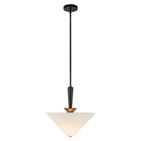 Bridgette One Light Pendant in Matte Black/White Linen (452|PD497016MBWL)