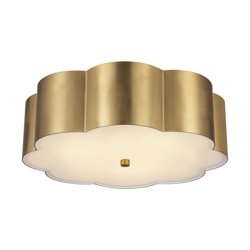 Blossom Three Light Flush Mount in Brushed Gold (452|FM603314BG)