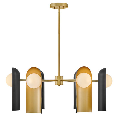 Zuri LED Chandelier in Lacquered Brass (531|84236LCBBK)