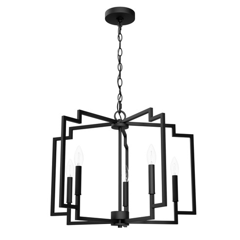 Zoanne Five Light Chandelier in Matte Black (47|49071)