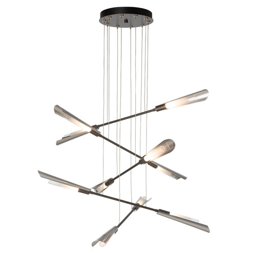 Flight Flight 10-Light Small Pendant in Bronze (39|131410SKTLONG0507WC0822)