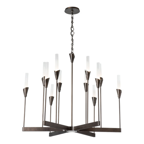 Lilium 12 Light Chandelier in Black (39|101706SKT10WC0821)