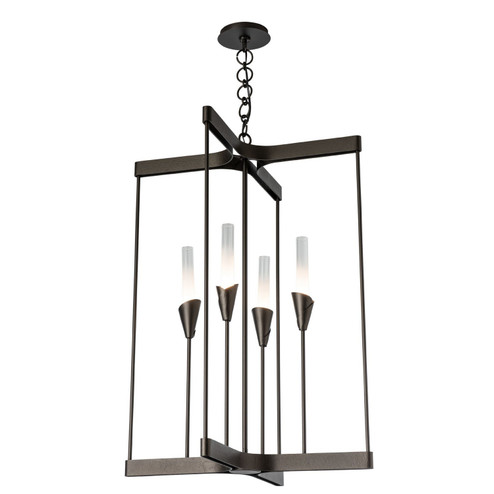 Lilium Four Light Chandelier in Dark Smoke (39|101700SKT07WC0821)