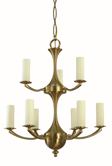 Atherton Nine Light Chandelier in Brushed Brass (8|5929BR)