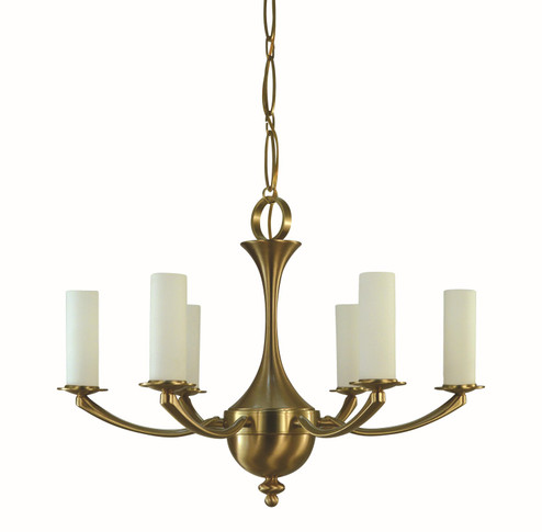 Atherton Six Light Chandelier in Brushed Brass (8|5926BR)