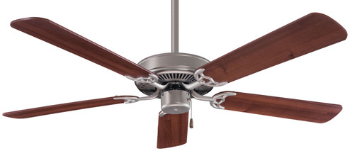 Contractor 52'' 52''Ceiling Fan in Brushed Steel W/ Dark Walnut (15|F547BSDW)