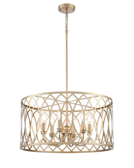 Arelyn Six Light Pendant in Painted Modern Gold (59|42106PMG)