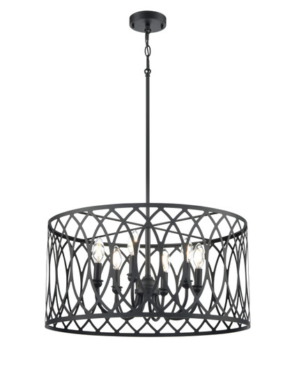 Arelyn Six Light Pendant in Matte Black (59|42106MB)
