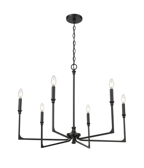 Azara Six Light Chandelier in Matte Black (59|25306MB)