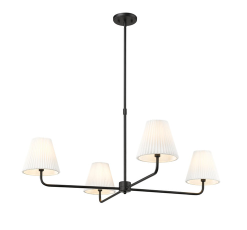 Ami Four Light Chandelier in Matte Black (59|25104MB)