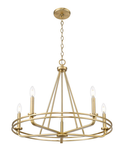 Jody Five Light Chandelier in Vintage Brass (59|21605VB)
