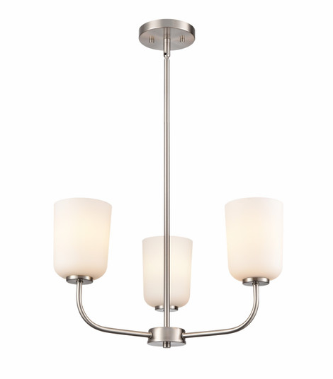 Laphia Three Light Chandelier in Brushed Nickel (59|214003BN)