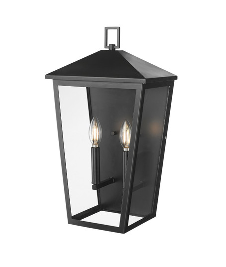 Munger Two Light Outdoor Wall Sconce in Powder Coated Black (59|198102PBK)