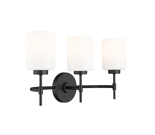 Keylee Three Light Vanity in Matte Black (59|19603MB)