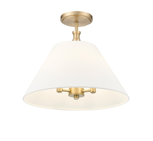 Adorra Three Light Semi-Flush Mount in Vintage Brass (59|16403VB)