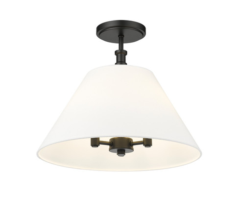 Adorra Three Light Semi-Flush Mount in Matte Black (59|16403MB)