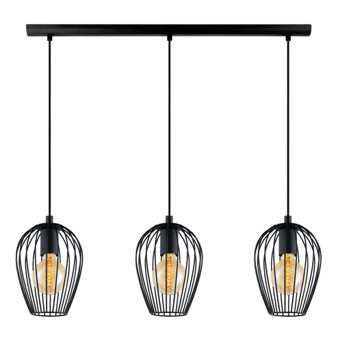 Newtown Three Light Pendant in Black (217|49478A)