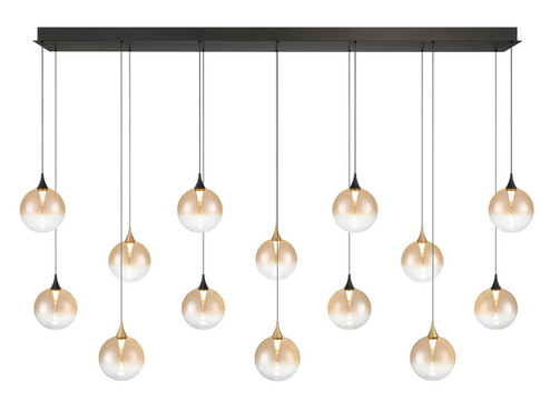 Iissa LED Linear Chandelier in Gold-Black Mix (40|48940030)