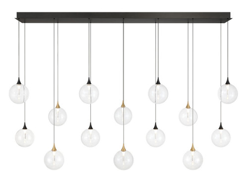 Iissa LED Linear Chandelier in Gold-Black Mix (40|48940016)