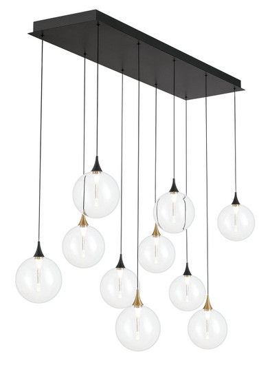 Iissa LED Linear Chandelier in Gold-Black Mix (40|48934015)