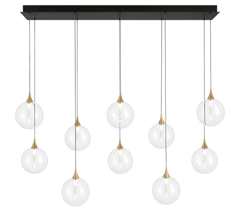 Iissa Ten Light Chandelier in Gold (40|48932028)