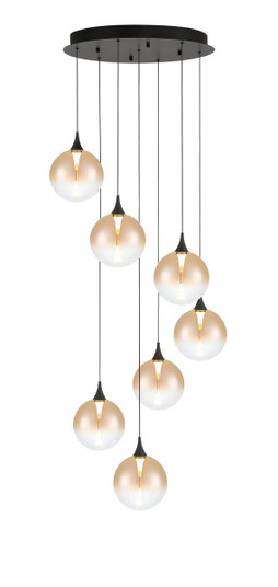 Seven Light Chandelier in Black (40|48929035)