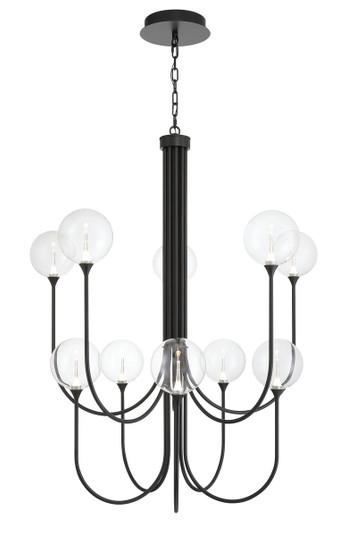 Iissa Ten Light Chandelier in Black (40|48926010)