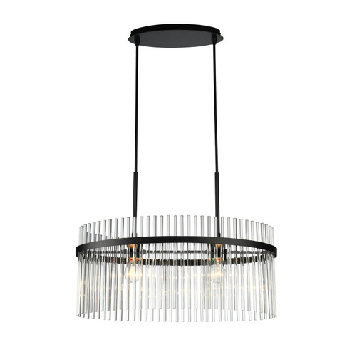Ava Two Light Chandelier in Black (78|AC12082BK)