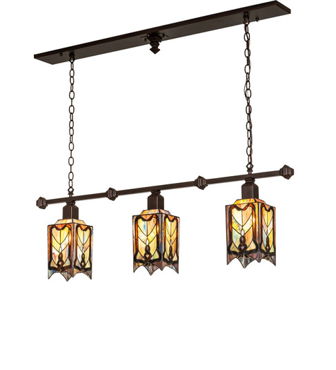 Cottage Mission Three Light Island Pendant in Mahogany Bronze (57|278798)