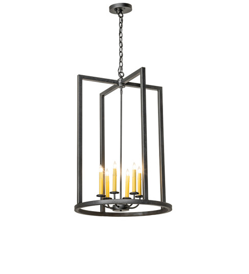 Porte Tournante Six Light Pendant in Old Wrought Iron (57|278780)