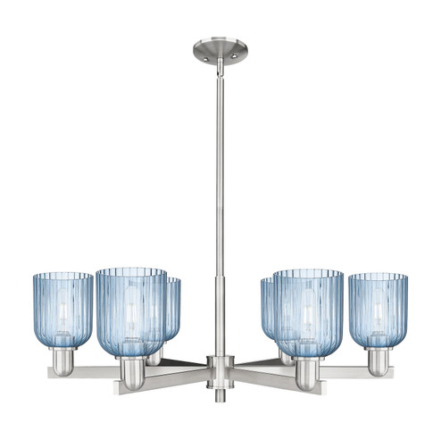 Arcadia Six Light Chandelier in Satin Nickel (405|7166CRSNG5595BL)