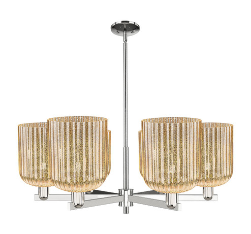 Arcadia Six Light Chandelier in Polished Nickel (405|7166CRPNG5598ME)