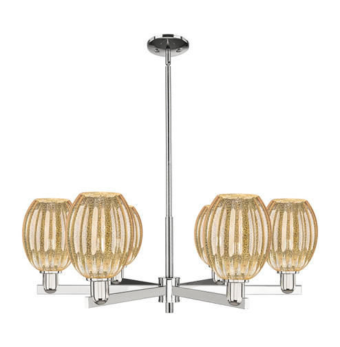 Arcadia Six Light Chandelier in Polished Nickel (405|7166CRPNG4596ME)