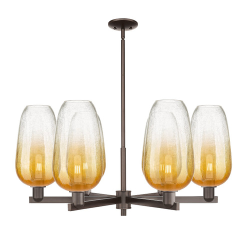 Arcadia Six Light Chandelier in Oil Rubbed Bronze (405|7166CROBG4847AM)