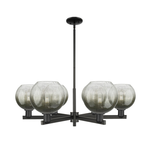Arcadia Six Light Chandelier in Matte Black (405|7166CRBKG4838SL)