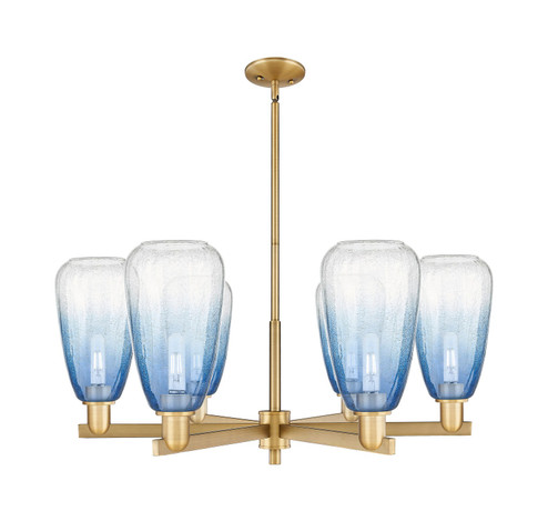 Arcadia Six Light Chandelier in Brushed Brass (405|7166CRBBG4806SB)