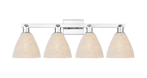 Arcadia Four Light Bath Vanity in Polished Chrome (405|7164WPCNBD75NAT)