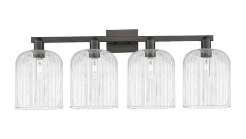 Arcadia Four Light Bath Vanity in Matte Black (405|7164WBKG5598CL)