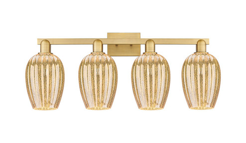 Arcadia Four Light Bath Vanity in Brushed Brass (405|7164WBBG4576ME)