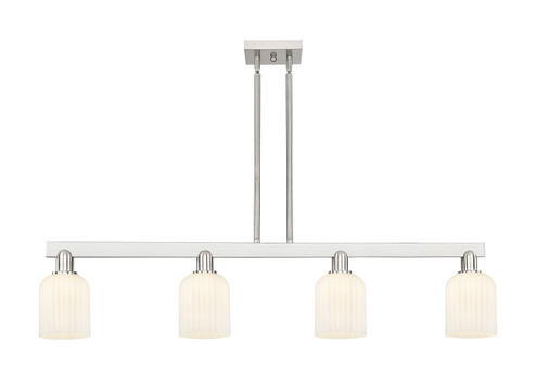 Arcadia Four Light Island Pendant in Brushed Satin Nickel (405|7164ISNG5595GWH)