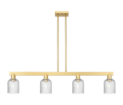 Arcadia Four Light Island Pendant in Satin Gold (405|7164ISGG5595SDY)