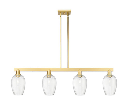 Arcadia Four Light Island Pendant in Satin Gold (405|7164ISGG4576CL)